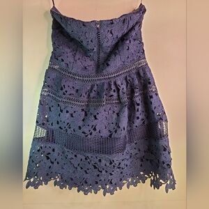 25-5-288 Romeo & Juliet Couture Navy Strapless Dress NWT Retail $195